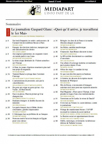 Mediapart - Samedi 27 Avril 2019