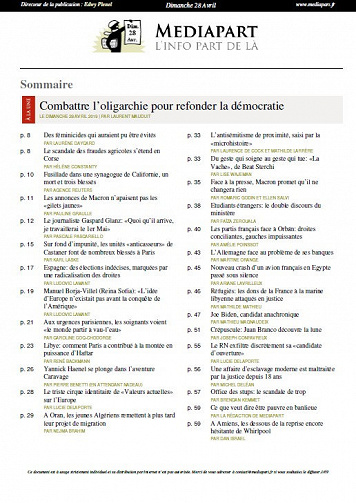 Mediapart - Dimanche 28 Avril 2019