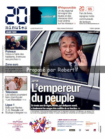20 Minutes - Lundi 29 Avril 2019