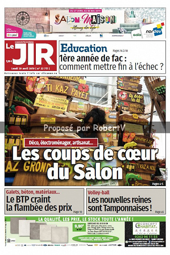 Le Journal de l’Île de la Réunion - Lundi 29 Avril 2019