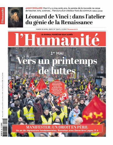 L’Humanite du Mardi 30 Avril 2019