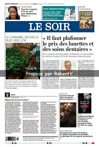 Le Soir - Mardi 30 Avril et Mercredi 1er Mai 2019