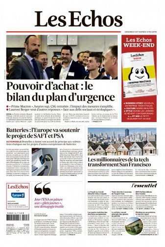 Les Echos du Vendredi 3 et Samedi 4 Mai 2019
