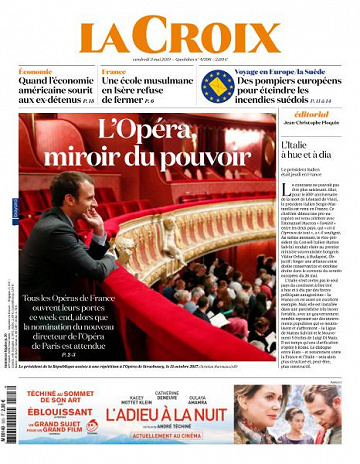 La Croix du Vendredi 3 Mai 2019