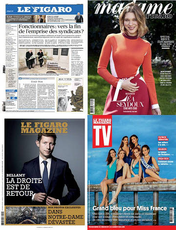 Pack Le Figaro + ses 3 suppléments - Vendredi 3 Mai 2019
