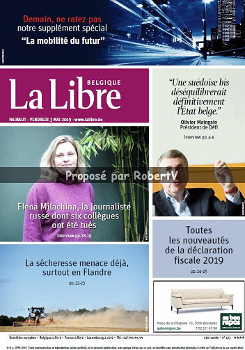 La Libre Belgique - Vendredi 3 Mai 2019