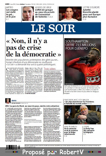 Le Soir - Lundi 6 Mai 2019