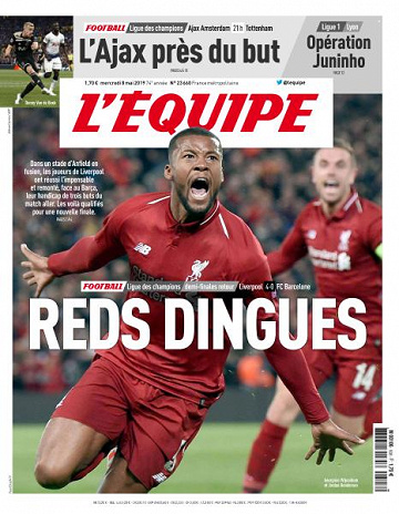 L’equipe du Mercredi 8 Mai 2019