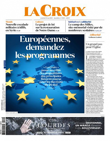 La Croix du Vendredi 10 Mai 2019
