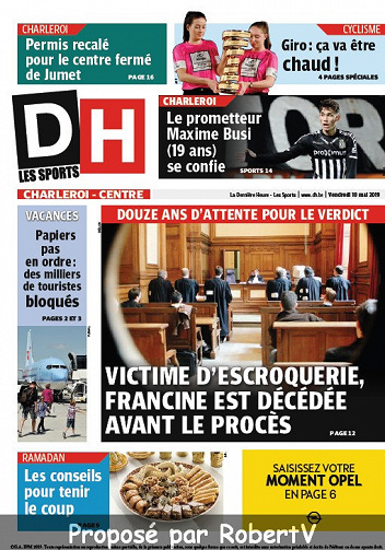 La Dernière Heure - Vendredi 10 Mai 2019
