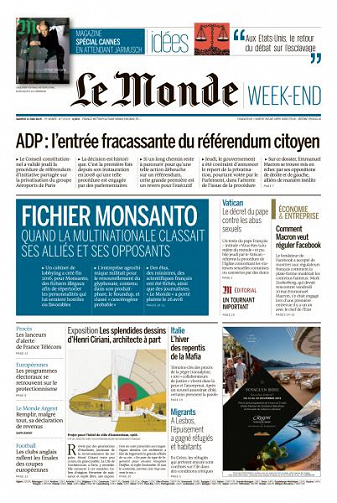 Le Monde du Samedi 11 Mai 2019