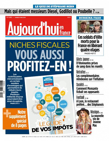 Aujourd’hui en France du Samedi 11 Mai 2019