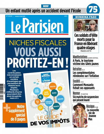 Le Parisien du Samedi 11 Mai 2019