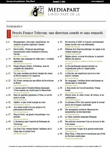 Mediapart - Samedi 11 Mai 2019