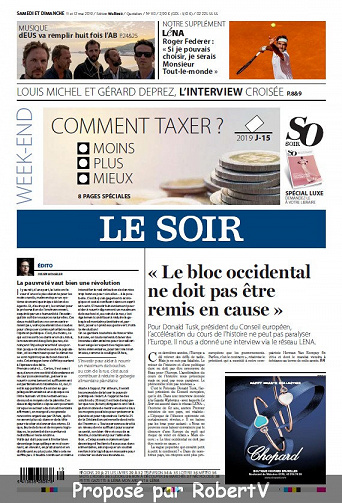 Le Soir - Samedi 11 et Dimanche 12 Mai 2019