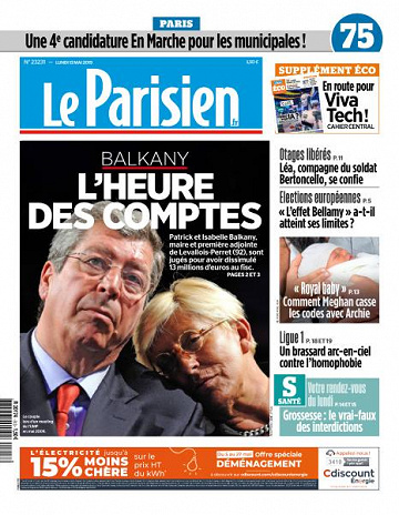 Le Parisien du Lundi 13 Mai 2019