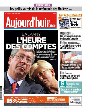 Aujourd’hui en France du Lundi 13 Mai 2019