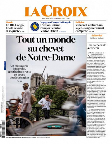 La Croix du Mardi 14 Mai 2019