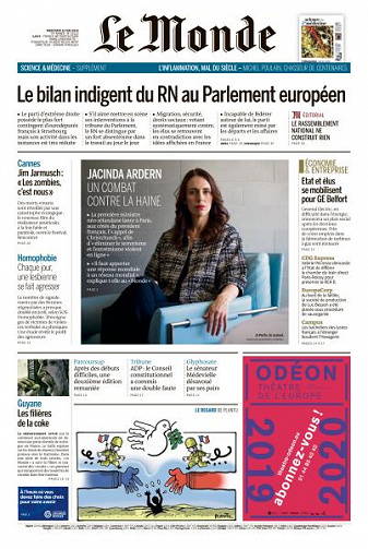 Le Monde du Mercredi 15 Mai 2019