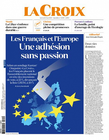 La Croix du Mercredi 15 Mai 2019