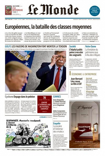 Le Monde du Jeudi 16 Mai 2019