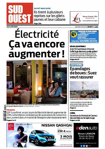 Sud Ouest Sud-Gironde - Mercredi 15 Mai 2019
