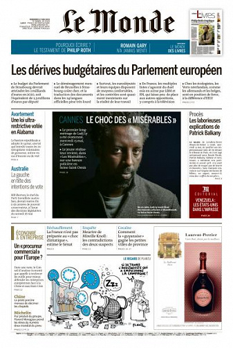 Le Monde du Vendredi 17 Mai 2019