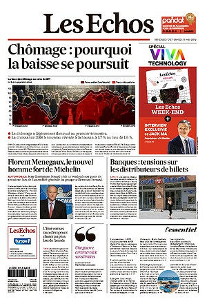 Les Echos du Vendredi 17 et Samedi 18 Mai 2019