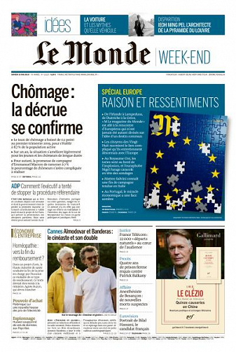 Le Monde du Samedi 18 Mai 2019