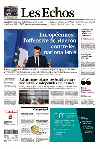 Les Echos du Lundi 20 Mai 2019
