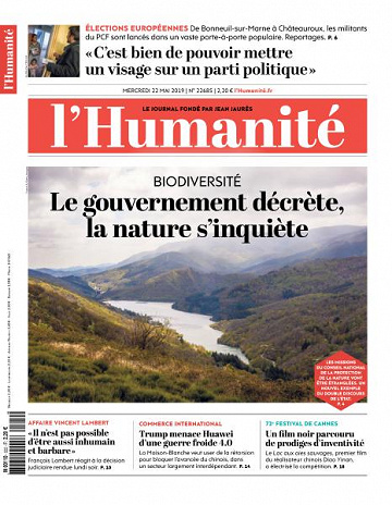 L’Humanite du Mercredi 22 Mai 2019
