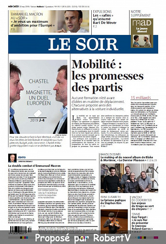 Le Soir - Mercredi 22 Mai 2019