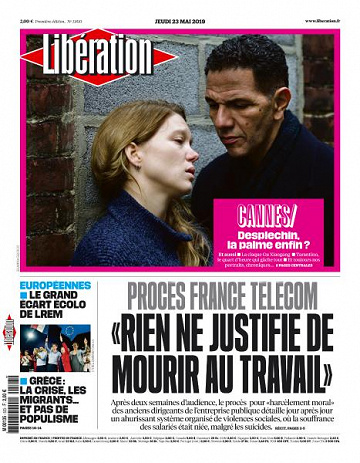 Libération du Jeudi 23 Mai 2019