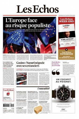 Les Echos du Vendredi 24 Mai 2019