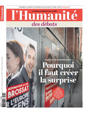 L’Humanite du Vendredi 24 et Dimanche 26 Mai 2019