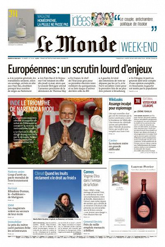 Le Monde du Samedi 25 Mai 2019