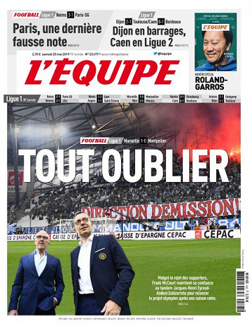 L’equipe du Samedi 25 Mai 2019