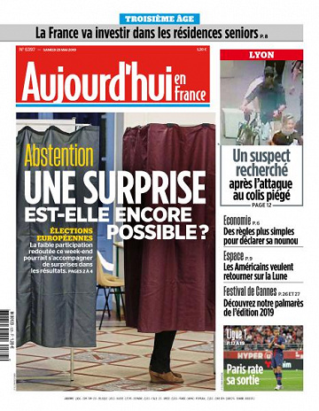 Aujourd’hui en France du Samedi 25 Mai 2019