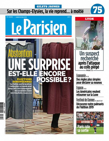Le Parisien du Samedi 25 Mai 2019