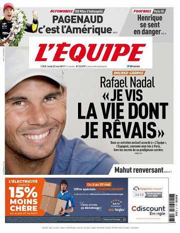 L’equipe du Lundi 27 Mai 2019