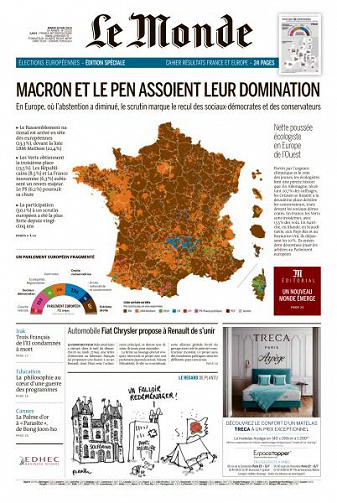Le Monde du Mardi 28 Mai 2019