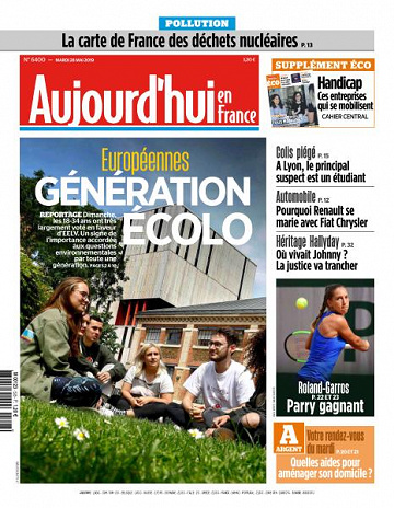 Aujourd’hui en France du Mardi 28 Mai 2019