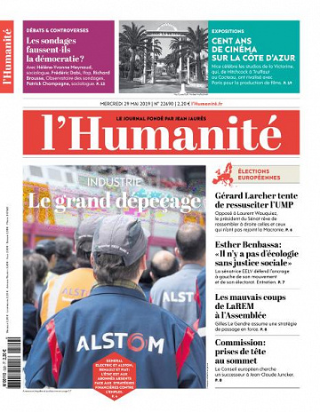L’Humanite du Mercredi 29 Mai 2019