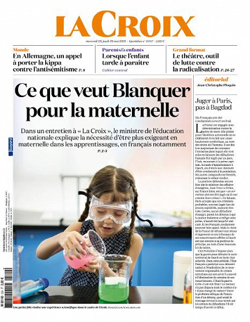La Croix du Mercredi 29 et Jeudi 30 Mai 2019