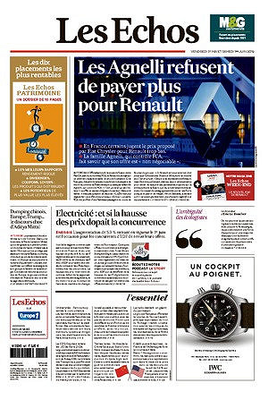 Les Echos du Vendredi 31 et 1er Juin Mai 2019