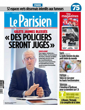 Le Parisien du Vendredi 31 Mai 2019