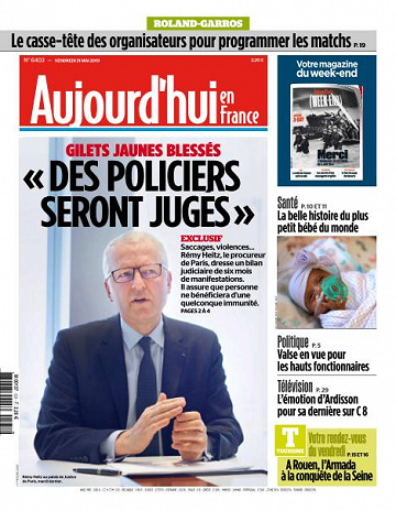 Aujourd’hui en France du Vendredi 31 Mai 2019
