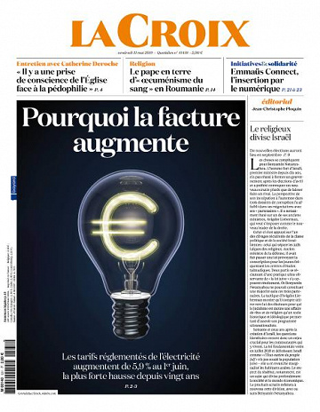 La Croix du Vendredi 31 Mai 2019