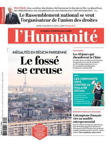 L’Humanite du Mardi 4 Juin 2019