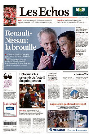 Les Echos du Mardi 11 Juin 2019